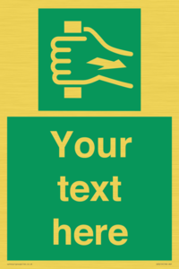 Custom Pull Bar Sign